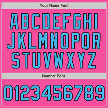 Загрузить изображение в средство просмотра галереи, Custom Pink Pinstripe Sky Blue-Black Authentic Fade Fashion Baseball Jersey