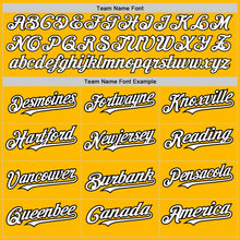 Загрузить изображение в средство просмотра галереи, Custom Gold Pinstripe White-Black Authentic Fade Fashion Baseball Jersey