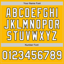 Загрузить изображение в средство просмотра галереи, Custom Gold Pinstripe White-Black Authentic Fade Fashion Baseball Jersey