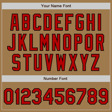 Загрузить изображение в средство просмотра галереи, Custom Old Gold Pinstripe Red-Black Authentic Fade Fashion Baseball Jersey