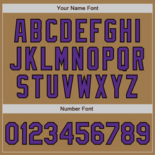 Загрузить изображение в средство просмотра галереи, Custom Old Gold Pinstripe Purple-Black Authentic Fade Fashion Baseball Jersey