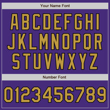 Загрузить изображение в средство просмотра галереи, Custom Purple Pinstripe Old Gold-Black Authentic Fade Fashion Baseball Jersey