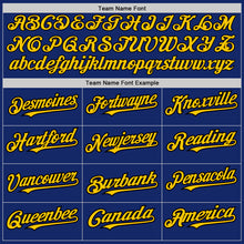 Загрузить изображение в средство просмотра галереи, Custom Royal Pinstripe Yellow-Black Authentic Fade Fashion Baseball Jersey