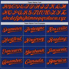 Загрузить изображение в средство просмотра галереи, Custom Royal Pinstripe Orange-Black Authentic Fade Fashion Baseball Jersey