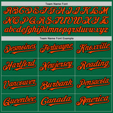 Загрузить изображение в средство просмотра галереи, Custom Kelly Green Pinstripe Orange-Black Authentic Fade Fashion Baseball Jersey