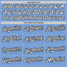 Загрузить изображение в средство просмотра галереи, Custom Light Blue Pinstripe White-Black Authentic Fade Fashion Baseball Jersey