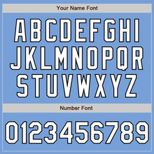 Загрузить изображение в средство просмотра галереи, Custom Light Blue Pinstripe White-Black Authentic Fade Fashion Baseball Jersey