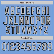 Загрузить изображение в средство просмотра галереи, Custom Light Blue Pinstripe Gray-Black Authentic Fade Fashion Baseball Jersey