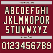 Загрузить изображение в средство просмотра галереи, Custom Crimson Pinstripe Cream-Black Authentic Fade Fashion Baseball Jersey