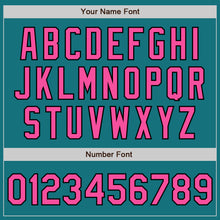 Загрузить изображение в средство просмотра галереи, Custom Teal Pinstripe Pink-Black Authentic Fade Fashion Baseball Jersey