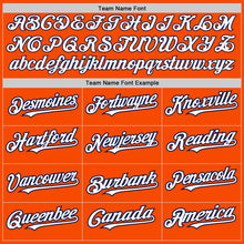 Загрузить изображение в средство просмотра галереи, Custom Orange Pinstripe White-Navy Authentic Fade Fashion Baseball Jersey