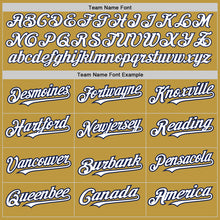 Загрузить изображение в средство просмотра галереи, Custom Old Gold Pinstripe White-Navy Authentic Fade Fashion Baseball Jersey