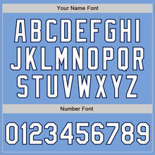 Загрузить изображение в средство просмотра галереи, Custom Light Blue Pinstripe White-Navy Authentic Fade Fashion Baseball Jersey