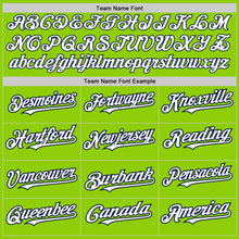 Загрузить изображение в средство просмотра галереи, Custom Neon Green Pinstripe White-Navy Authentic Fade Fashion Baseball Jersey