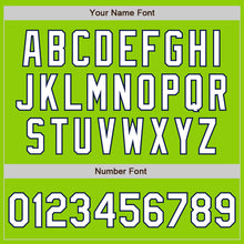 Загрузить изображение в средство просмотра галереи, Custom Neon Green Pinstripe White-Navy Authentic Fade Fashion Baseball Jersey