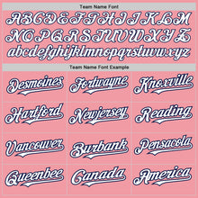 Загрузить изображение в средство просмотра галереи, Custom Medium Pink Pinstripe White-Navy Authentic Fade Fashion Baseball Jersey