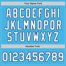 Загрузить изображение в средство просмотра галереи, Custom Sky Blue Pinstripe White-Navy Authentic Fade Fashion Baseball Jersey