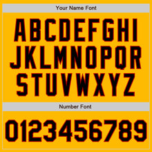 Загрузить изображение в средство просмотра галереи, Custom Gold Pinstripe Black-Red Authentic Fade Fashion Baseball Jersey