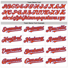 Laden Sie das Bild in den Galerie-Viewer, Custom White Pinstripe Orange-Purple Authentic Fade Fashion Baseball Jersey