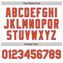 Laden Sie das Bild in den Galerie-Viewer, Custom White Pinstripe Orange-Purple Authentic Fade Fashion Baseball Jersey