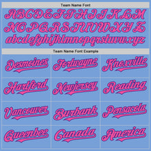 Charger l'image dans la galerie, Custom Light Blue Pinstripe Pink-Purple Authentic Fade Fashion Baseball Jersey