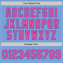 Charger l'image dans la galerie, Custom Light Blue Pinstripe Pink-Purple Authentic Fade Fashion Baseball Jersey