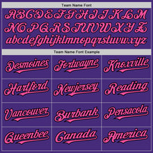 Charger l'image dans la galerie, Custom Purple Pinstripe Pink-Black Authentic Fade Fashion Baseball Jersey