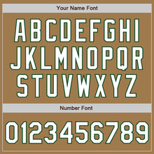 Charger l'image dans la galerie, Custom Old Gold Pinstripe White-Green Authentic Fade Fashion Baseball Jersey