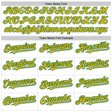 Load image into Gallery viewer, Custom White Pinstripe Gold-Kelly Green Authentic Fade Fashion Baseball Jersey