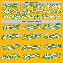 Загрузить изображение в средство просмотра галереи, Custom Gold Pinstripe White-Kelly Green Authentic Fade Fashion Baseball Jersey