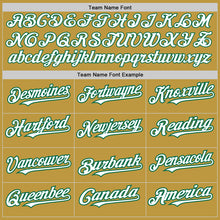 Charger l'image dans la galerie, Custom Old Gold Pinstripe White-Kelly Green Authentic Fade Fashion Baseball Jersey