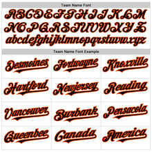 Laden Sie das Bild in den Galerie-Viewer, Custom White Pinstripe Black-Orange Authentic Fade Fashion Baseball Jersey