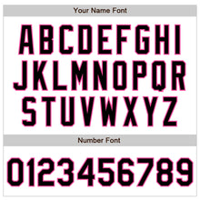 Загрузить изображение в средство просмотра галереи, Custom White Pinstripe Black-Pink Authentic Fade Fashion Baseball Jersey