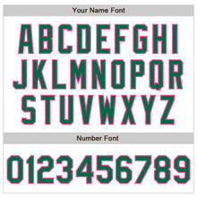 Load image into Gallery viewer, Custom White Pinstripe Kelly Green-Pink Authentic Fade Fashion Baseball Jersey