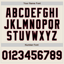 Load image into Gallery viewer, Custom Cream Pinstripe Black-Crimson Authentic Fade Fashion Baseball Jersey