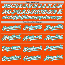 Charger l'image dans la galerie, Custom Orange Pinstripe White-Teal Authentic Fade Fashion Baseball Jersey