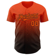 Charger l'image dans la galerie, Custom Orange Black Authentic Fade Fashion Baseball Jersey