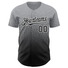 Charger l'image dans la galerie, Custom Gray Black-White Authentic Fade Fashion Baseball Jersey
