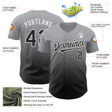 Charger l'image dans la galerie, Custom Gray Black-White Authentic Fade Fashion Baseball Jersey