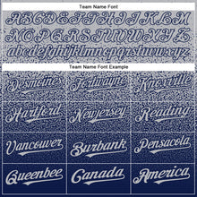 Charger l'image dans la galerie, Custom Gray Navy Authentic Fade Fashion Baseball Jersey
