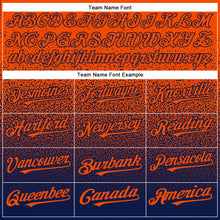 Charger l'image dans la galerie, Custom Orange Navy Authentic Fade Fashion Baseball Jersey