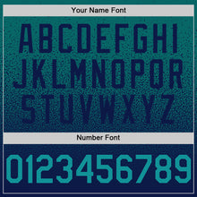 Charger l'image dans la galerie, Custom Teal Navy Authentic Fade Fashion Baseball Jersey