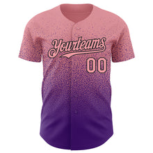 Charger l'image dans la galerie, Custom Medium Pink Purple-Black Authentic Fade Fashion Baseball Jersey