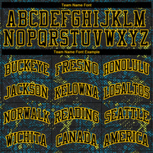 Charger l'image dans la galerie, Custom Figure Black-Gold Round Neck Sublimation Basketball Suit Jersey