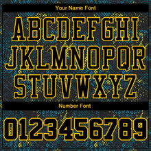 Charger l'image dans la galerie, Custom Figure Black-Gold Round Neck Sublimation Basketball Suit Jersey