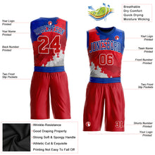 Charger l'image dans la galerie, Custom Figure Red-Royal Round Neck Sublimation Basketball Suit Jersey