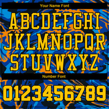 Charger l'image dans la galerie, Custom Figure Gold-Royal Round Neck Sublimation Basketball Suit Jersey