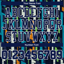 Charger l'image dans la galerie, Custom Figure Navy-White Round Neck Sublimation Basketball Suit Jersey