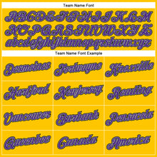 Load image into Gallery viewer, Custom Gold Purple-Gray Authentic Throwback Basketball Jersey