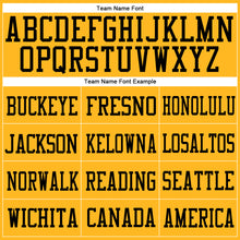 Charger l'image dans la galerie, Custom Gold Gold-Black Mesh Authentic Football Jersey